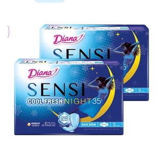 [MẪU MỚI] Băng vệ sinh Diana Sensi Cool Fresh Night 35cm 3 miếng/gói