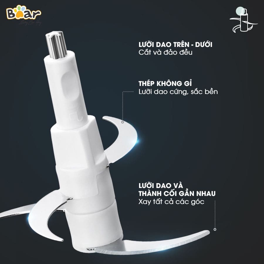 Máy Xay Đa Năng Bear QSJ-C04R8S - Xay Thịt, Xay Thực Phẩm - Bảo Hành 18 Tháng