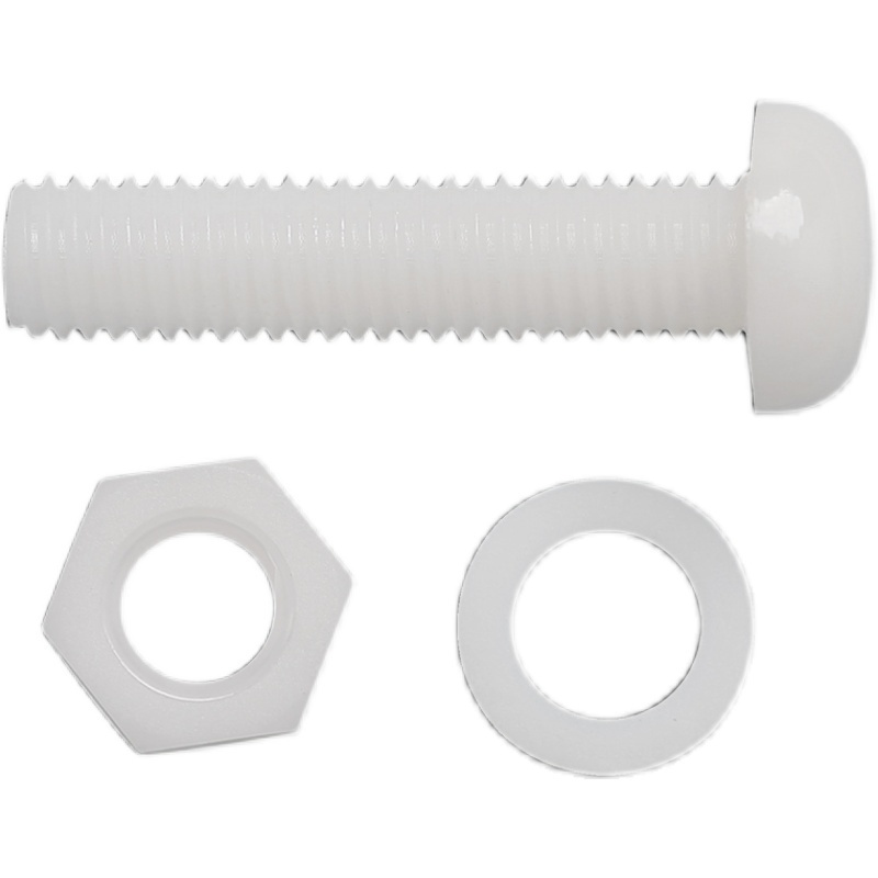 Bộ Bu Lông Đầu Tròn Bằng Nhựa Nylon 2M3M4M5-M8 Chuyên Dụng