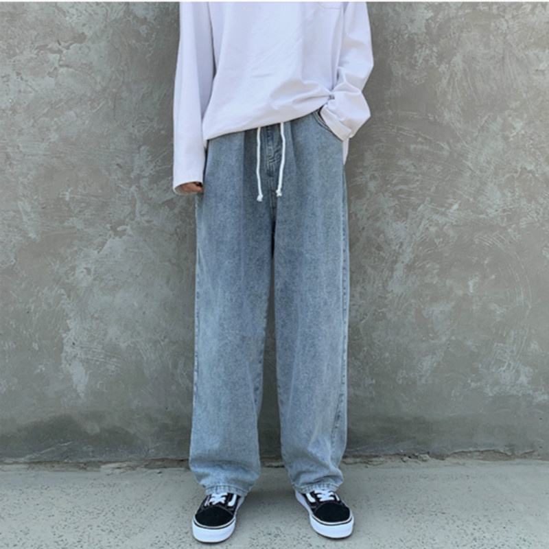 Quần jean dài dáng rộng thời trang Quần jean nam baggy phong cách Hàn Quốc thời trang thể thao giản dị unisex  jeans