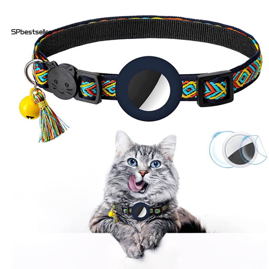 Vòng Cổ Polyester Chống Nước Chống Sốc Thân Thiện Với Làn Da In Hình Mèo Dễ Lắp Đặt Có Thể Điều Chỉnh Cho Airtag