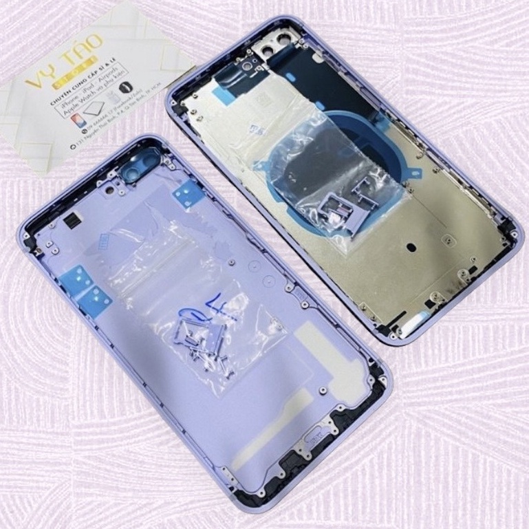 Vỏ sườn thay thế dành cho 7plus và 8plus viền vuông màu tím cực đẹp