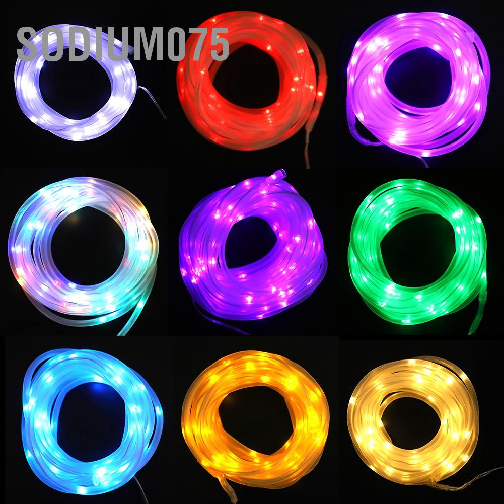 Sodium075 Sodium075 10M LED năng lượng mặt trời bằng Đèn ống không thấm nước Dây đèn để trang trí sân vườn
