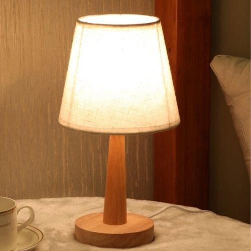 Đèn Ngủ Để Bàn Thân Gỗ Thông 1997store_vn - Cổng USB , KT 30 x 17 x 10 cm - Đèn Ngủ Decor Nhà Cửa - BH 1 Năm