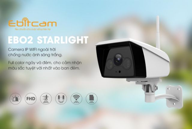 Camera quan sát ngoài trời 2.0 EBITCAM EBO2 STARLIGHT