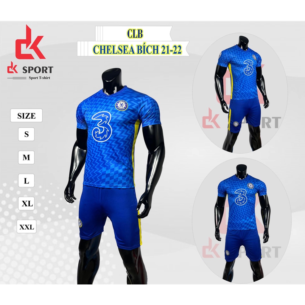Bộ áo/quần thể thao, đá bóng Chelsea mùa giải 2021 -2022 sẵn kho giá tốt, thoáng mát, chất lượng cao đủ màu đủ size.