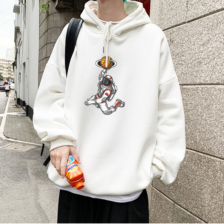 Áo Hoodie Nam Nữ Form Rộng 2s Clothing Áo Nỉ Sweater Form Rộng Đen In Hình Phi Hành Gia Bóng Rổ Nỉ Dày Dặn Cá Tính TV266