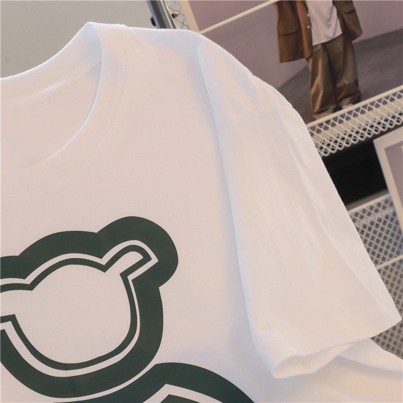 Áo Thun HIIXIIVI 100% cotton Tay Ngắn Cổ Tròn In Hình Hoàng Hôn Thời Trang Mùa Hè Phong Cách Hàn Quốc Dành Cho Nữ 2022