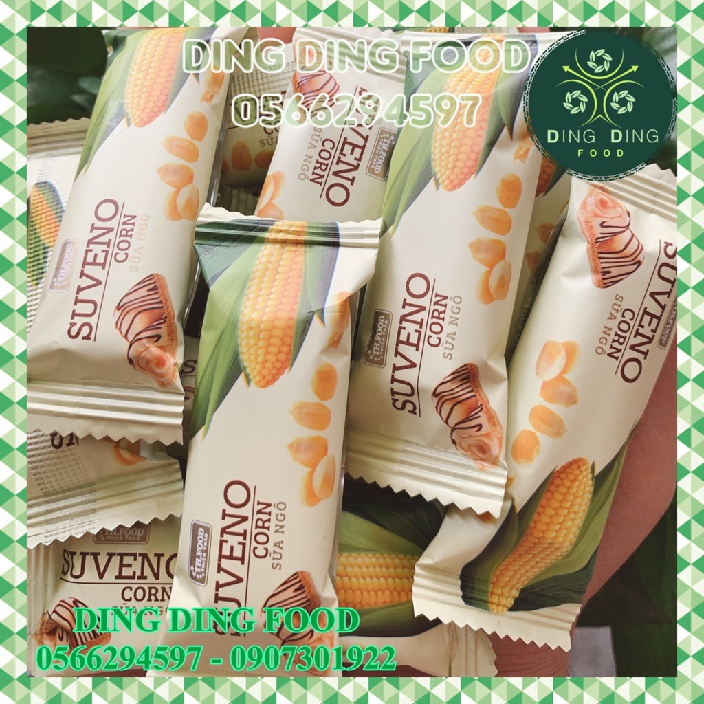 Mới - 500g Bánh Xốp Suveno Vị Bắp/ Ngô , Kem Sữa Chua Giòn Thiên Thảo, Ăn Vặt Siêu Ngon, DING DING FOOD