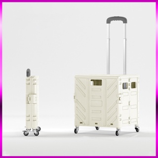 Xe kéo hàng gấp gọn đi chợ dung tích 50L, xe đẩy hàng gấp gọn mini chuyên đi shoping, siêu thị đa năng.