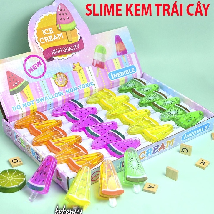 SLIME KEM MÚT KEM QUE TRÁI CÂY Hoa Quả nhiều mẫu cực đẹp thiết kế độc đáo ấn tượng Đồ chơi Slam Gudetama