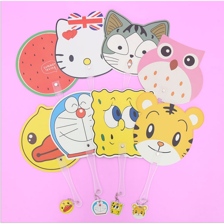 Quạt nhựa cầm tay xinh xắn tiện dụng mùa hè nhiều hình siêu cute cho bé