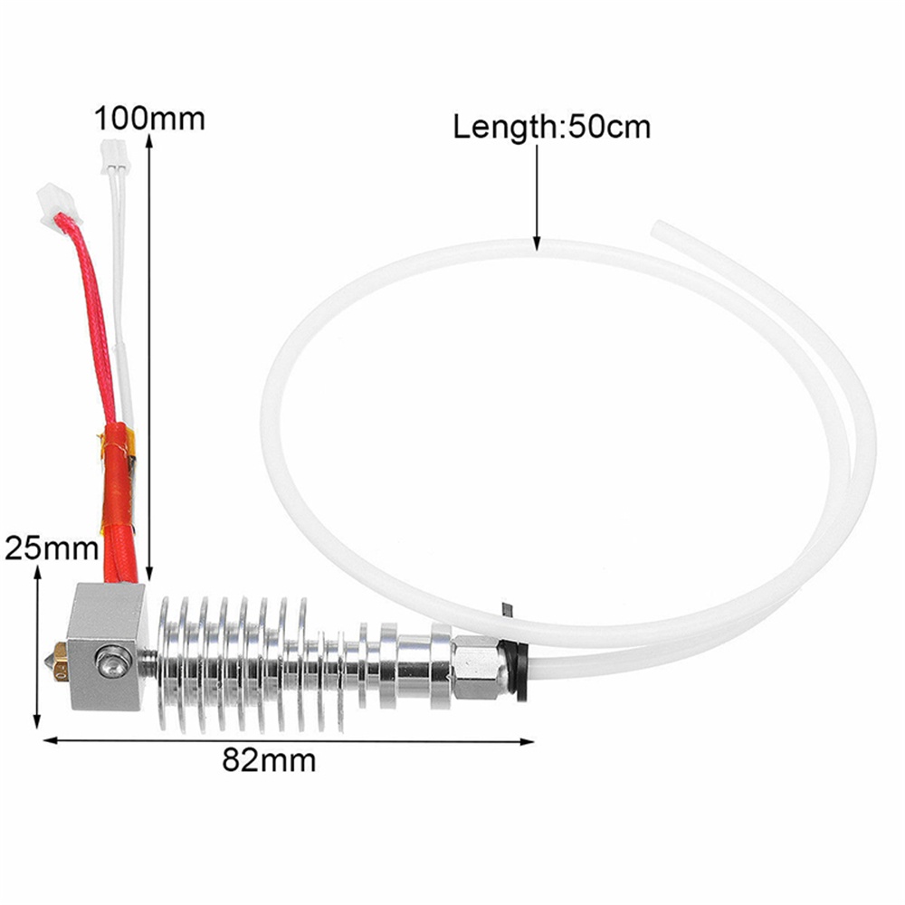 Bộ 2 Đầu Đùn 0.4mm V5 J-Head Cho Máy In 3d Anycubic I3 Mega 12v