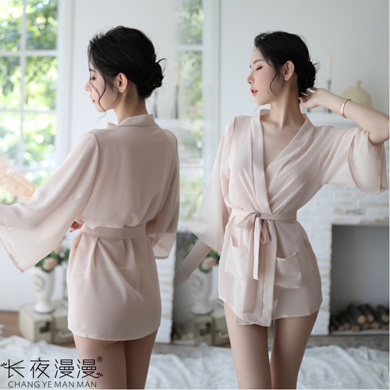Female summer sexy shirt temptation kimono bathrobe nightgown underwear nightdress | BigBuy360 - bigbuy360.vn