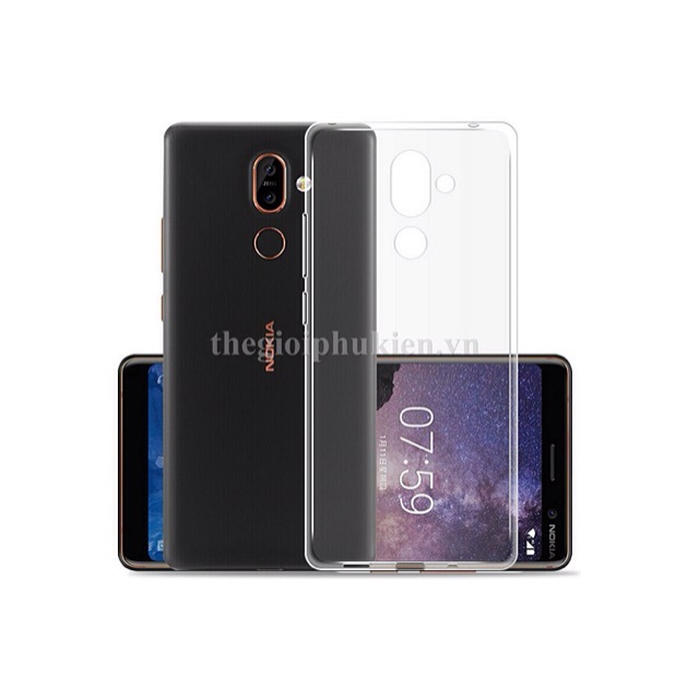 Ốp dẻo silicon trong suốt Nokia 7 plus