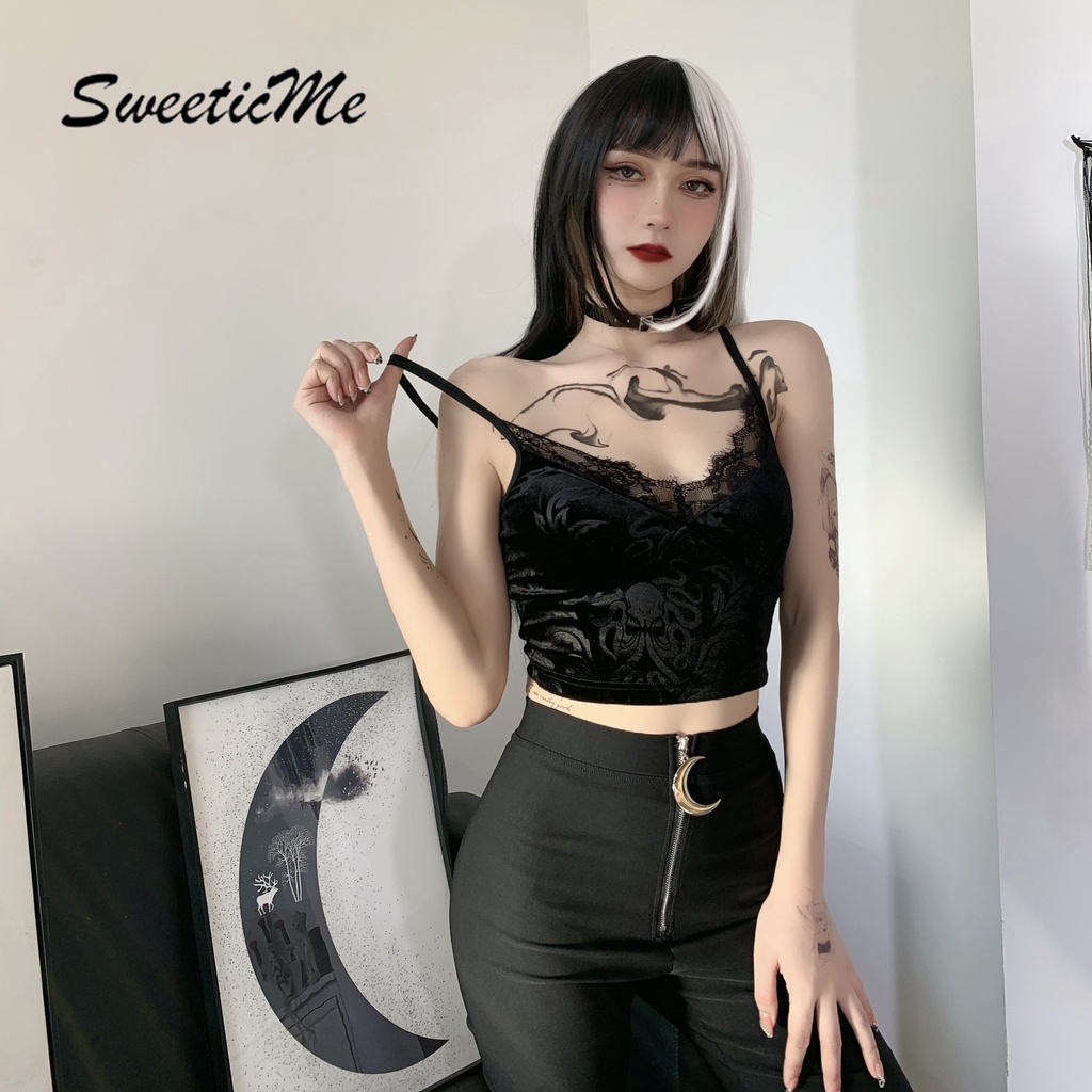 Áo hai dây hở lưng phối ren quyến rũ dành cho nữ