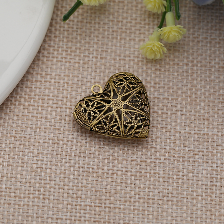 diy handmade jewelry accessories brass hairpin step shaking head decoration material 26mm pure copper love photo box 1