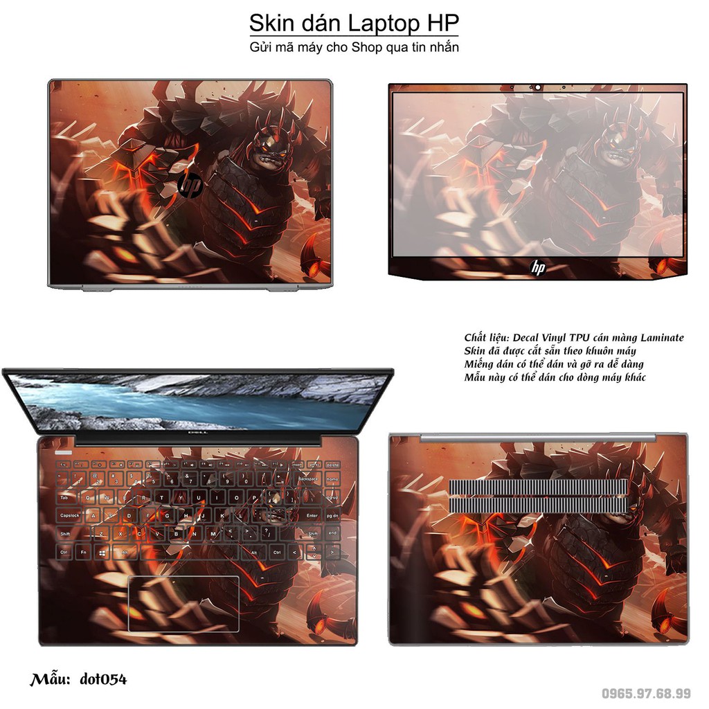 Skin dán Laptop HP in hình Dota 2 nhiều mẫu 9 (inbox mã máy cho Shop)