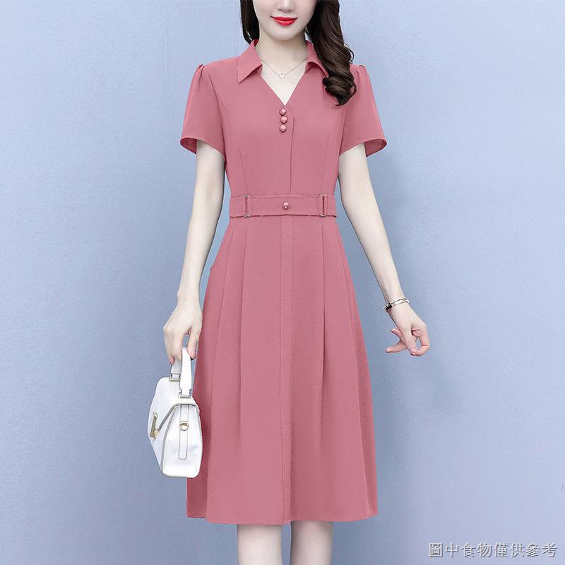 Đầm Sơ Mi Dáng Ôm Phong Cách Phương Tây Thời Trang Mùa Hè 2022 Dành Cho Phụ Nữ Trung Niên