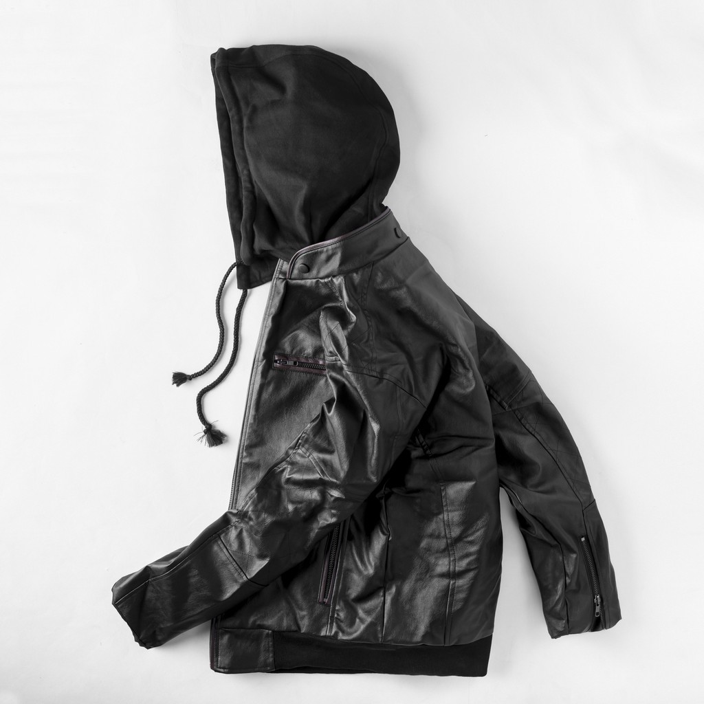 Áo khoác da nam lót lông ấm áp Lados 138, có nón nỉ tháo rời | BigBuy360 - bigbuy360.vn