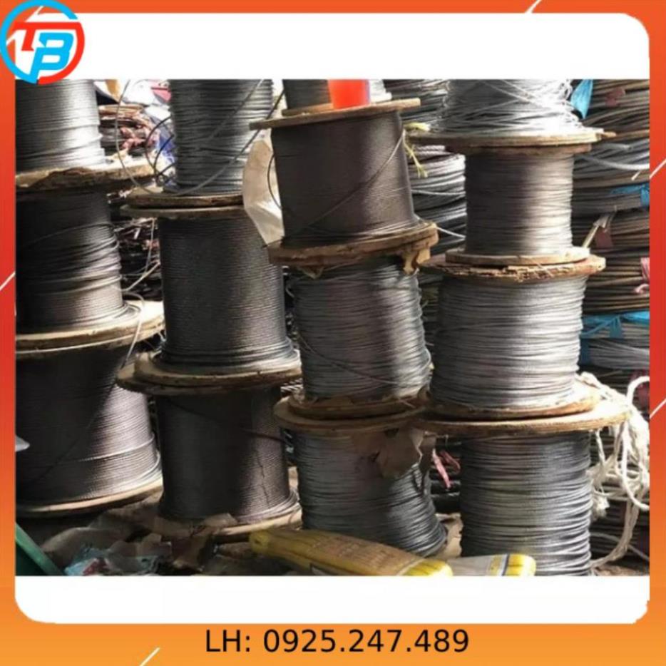 100 mét Cáp inox 304 1.5mm(li)làm dàn phơi thông minh, dây phơi quần áo,chằng buộc các vật dụng trong nhà và ngoài trời.