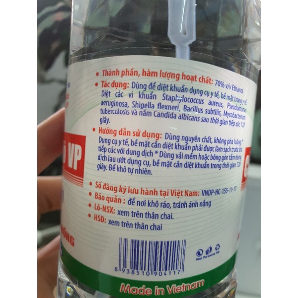 Cồn 70 độ VP có vòi xịt - Đông Anh Pharmart