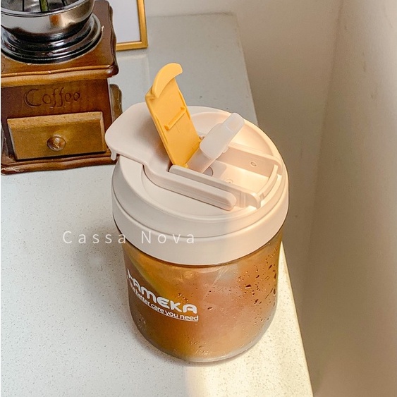 Bình Nước MINI 550ML Kèm Ống Hút Dễ Thương