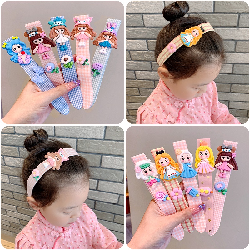 Dây Cột Tóc Họa Tiết Hoa Bướm Dễ Thương Phong Cách Hàn Quốc Cho Bé Gái