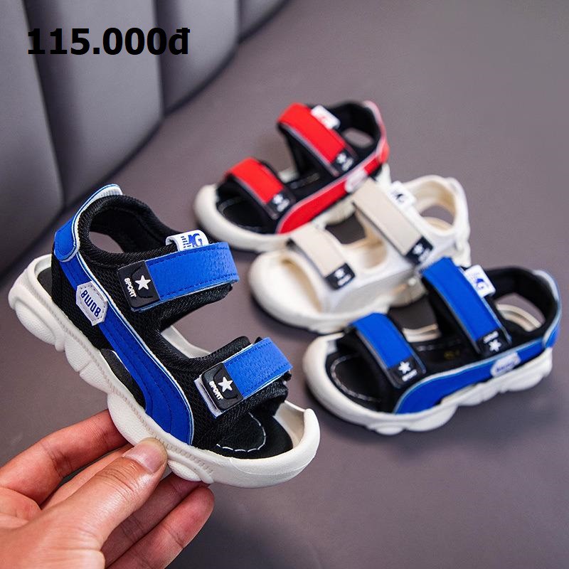 Sandal trẻ em cho Bé Trai và bé gái Quai Hậu Mũi Cao Chống Trơn Chống Vấp Cho Bé Từ 2-5 Tuổi -QUỲNH CHI STORE
