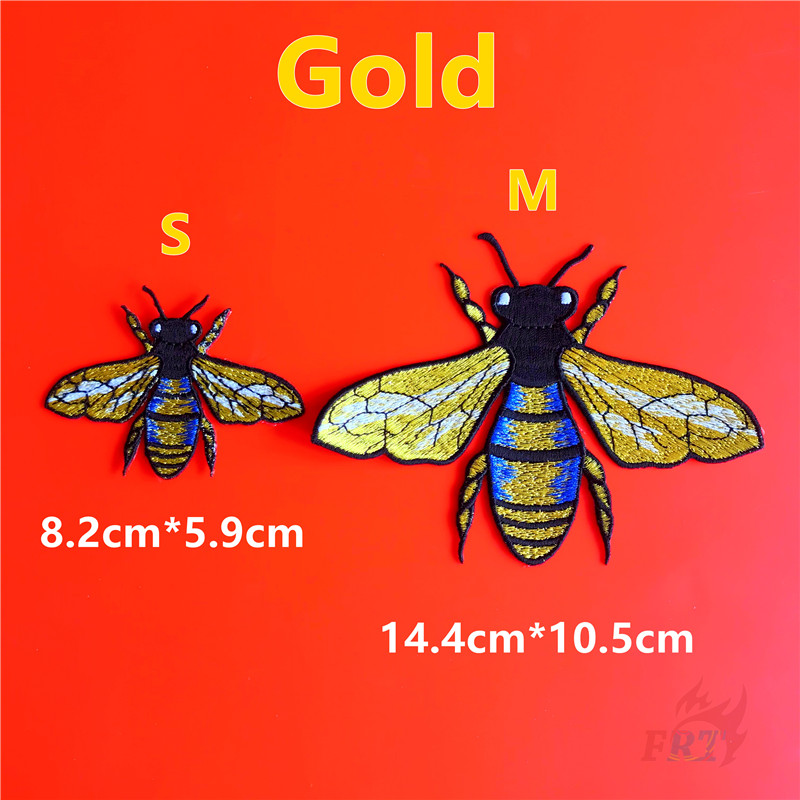 ☸ Sticker Ủi Thêu Hình Con Ong ☸ 1 Miếng Dán Ủi Lên Quần Áo Hình Huy Hiệu Thời Trang