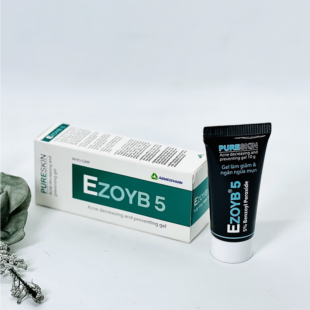 Gel Ezoyb 5, Ezoyb 10 Benzoyl Peroxide, ngăn ngừa mụn trứng cá 10g