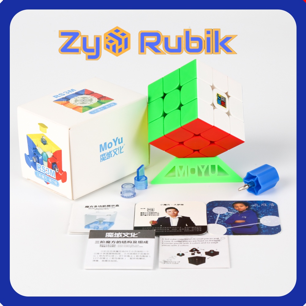 Rubik 3x3 RS3M 2020 MFJS - Rubik Nam Châm Stickerless 3 Tầng - ZyO Rubik