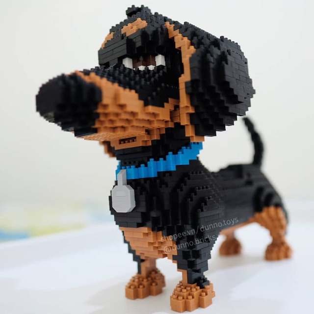 Mô hình Lego Chó Lạp Xưởng Dachshund Đẳng Cấp Thú Cưng Balody 20cm