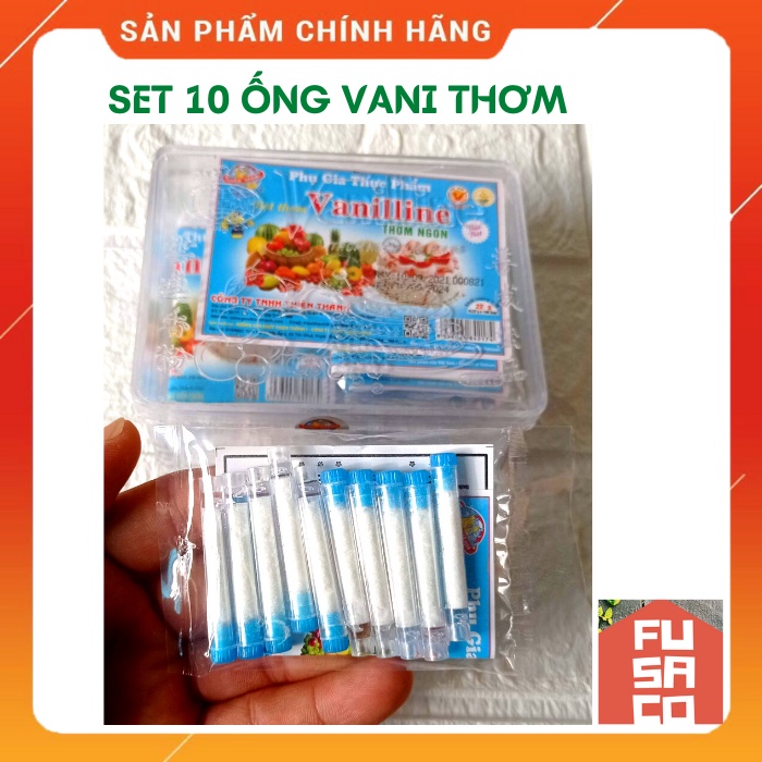 Combo 10 ống Vani /Bột thơm Vani làm bánh, chè...