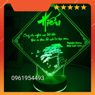 Đèn Led Chữ Hiếu Thư Pháp- Quà Tặng Đèn Ngủ, Trang Trí, Để Bàn