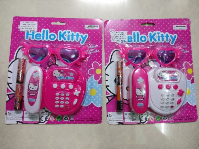 Đồ chơi điện thoại Hello Kitty Pin Nhạc,kèm pin. Mắt kính