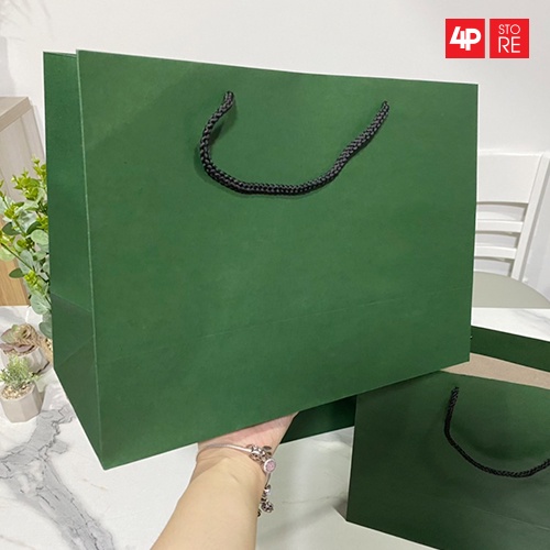 01 TÚI KRAFT XANH LÁ ĐẬM   - HỎA TỐC