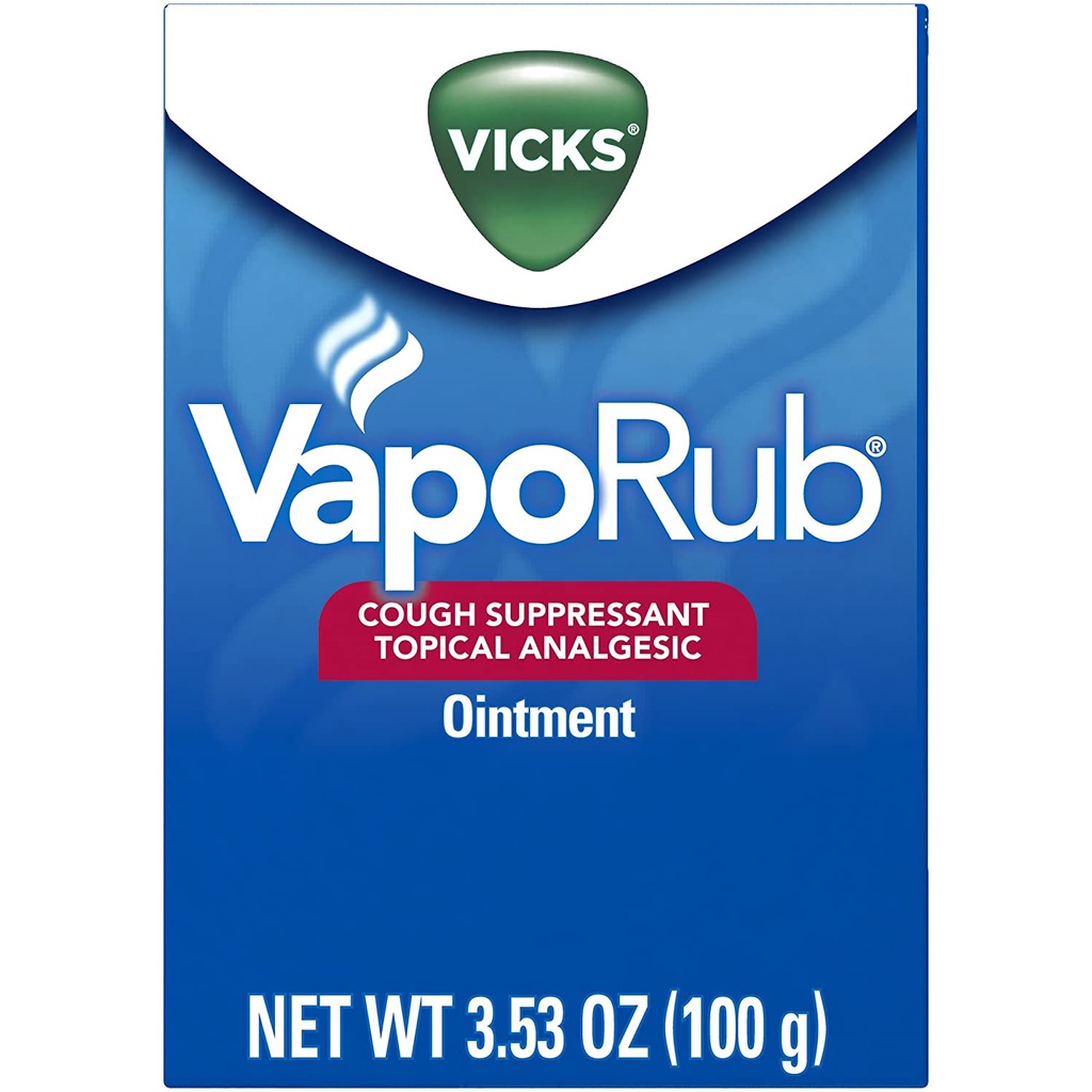 Vicks VapoRub Ointment Decongestant Chest Rub Dầu bôi ấm ngực 50g