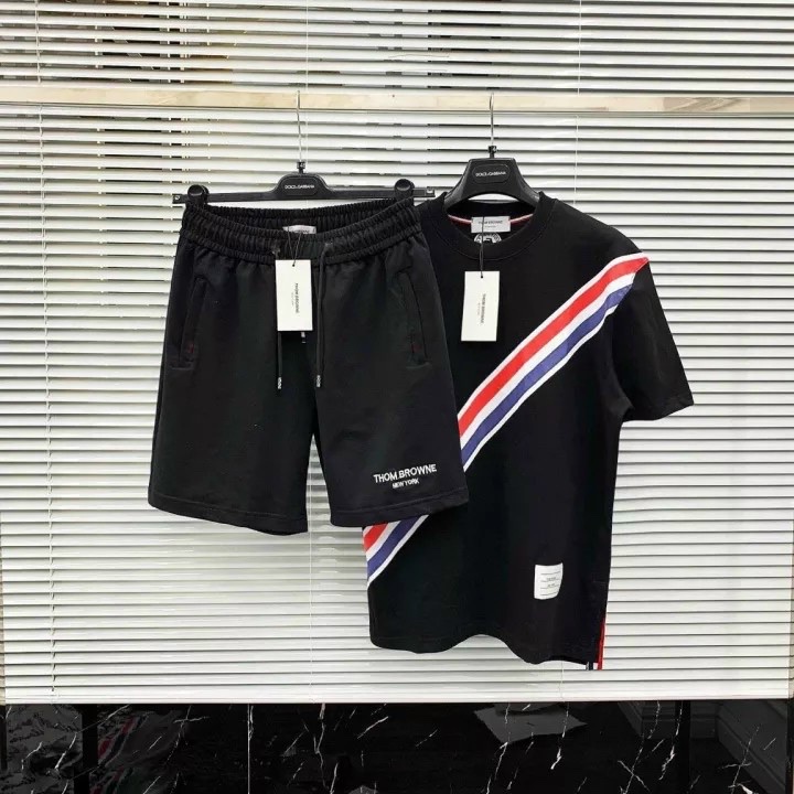 Đồ thể thao nam 2 sọc chéo đen trắng FREESHIP  quần áo thể thao nam mẫu mới nhất 2022