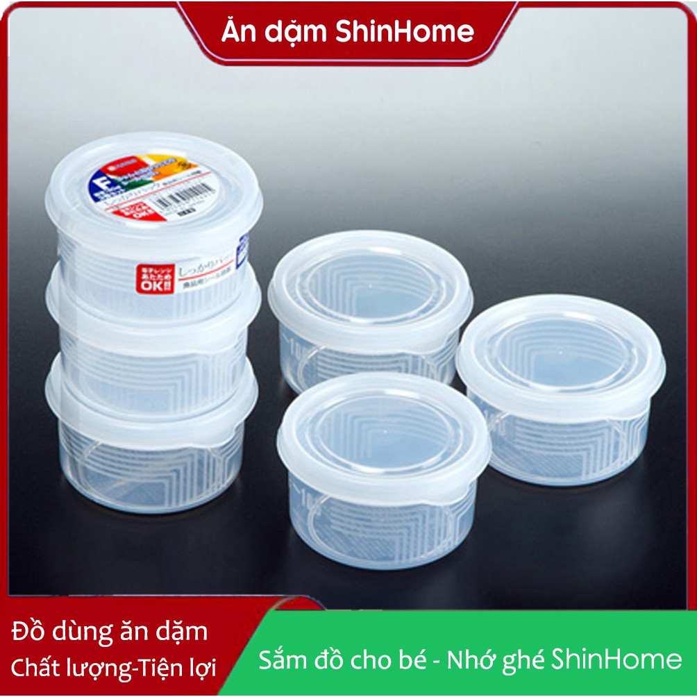 Set 3 hộp trữ đông ăn dặm hình tròn Nakaya 180ml