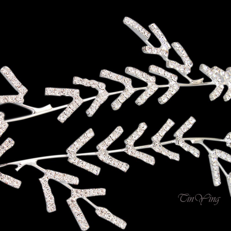 GETNOIVAS Băng đô hợp kim đính đá lấp lánh xinh xắn điệu đà cho cô dâu