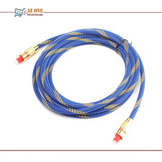 Dây Quang Âm Thanh Toslink Optical 1,5m Xanh Phối Vàng - Dây Quang Xanh
