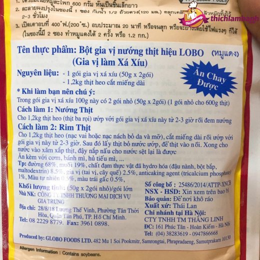 Gia Vị Làm Xá Xíu Thái Lan Lobo 100 gr