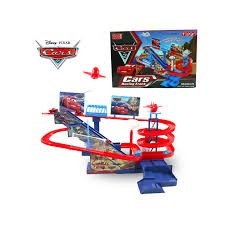 Bộ Đồ Chơi Đường Đua Siêu Tốc Lightning Mcqueen Có Đèn, Nhạc, đồ chơi lắp ghép đường tàu chạy theo độ dốc phát nhạc