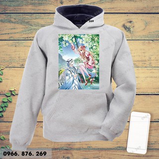 Áo hoodie nỉ bông  ANIME in theo yêu cầu