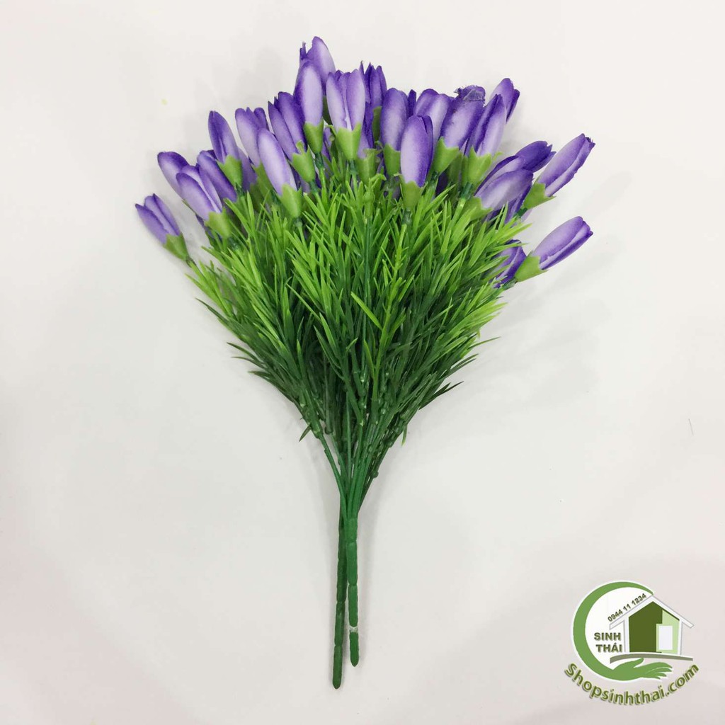 Bụi hoa tulip nhí màu tím - hoa giả cao cấp