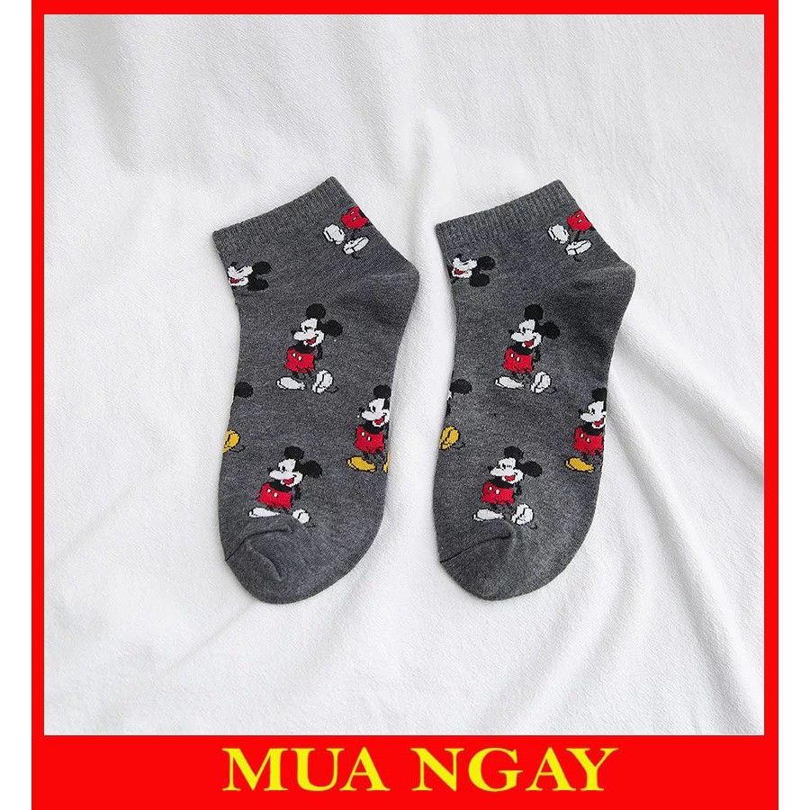 Vớ, tất unisex cổ ngắn chuột Mickey dễ thương TN89