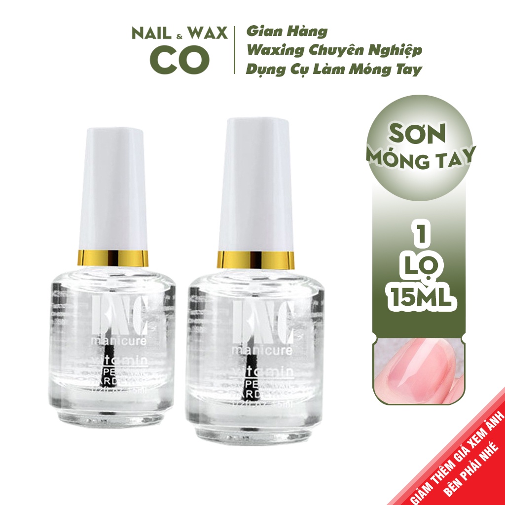 Sơn móng tay Nail &amp; Wax Co BNC trrong suốt loại sơn bóng dung tích 15ml