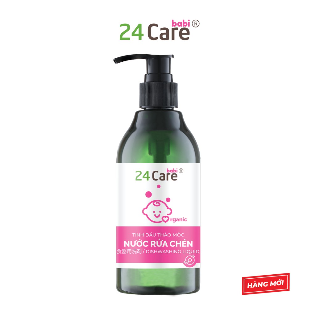 Nước rửa bình sữa không lưu mùi 24Care Baby - tiệt trùng khử khuẩn đồ dùng cho bé | rửa rau củ quả