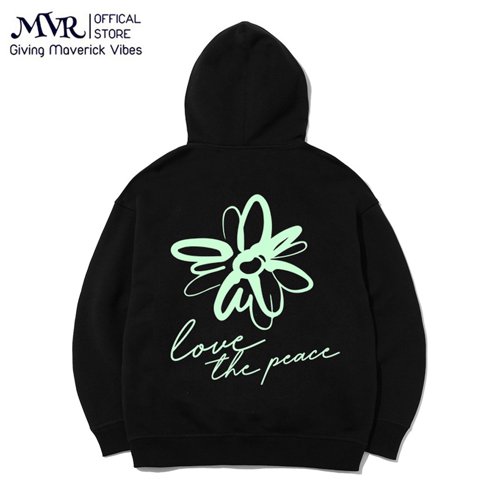 Áo khoác DẠ QUANG hoodie khóa kéo zip in hoa cúc phát sáng trong đêm LocalBrand MVR MVR25022109